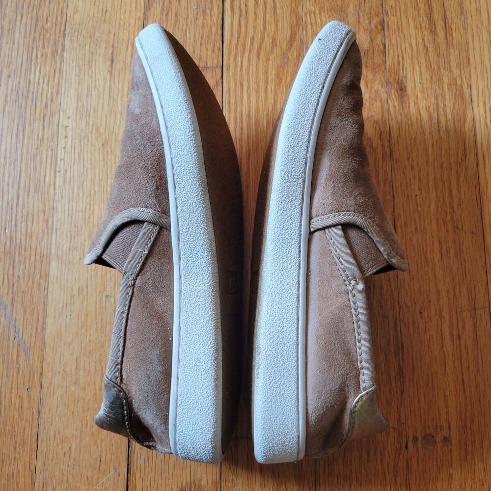 Ugg 6 Leather Brown Gold Loafers CAS Slip On Comfort - Picture 5 of 7